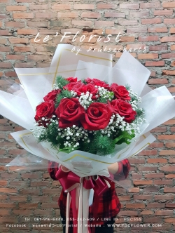 Premium only Red Rose [fresh flower]เเบบกลม