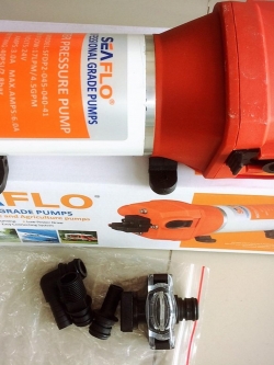 โซล่าปั๊ม ชนิดไดอะแฟรม (Diaphragm) ขนาด 17LPM 24VDC 3A 40PSI