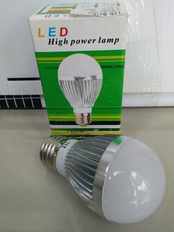 หลอดไฟ LED E27 Bulb ขนาด 3W 12/24V 4200-4500K AL