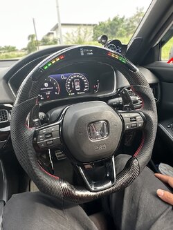 พวงมาลัย LED คาร์บอนแท้ CIVIC FE