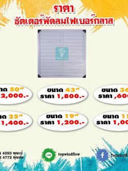 ชัตเตอร์พลาสติก อะไหล่พัดลมไฟเบอร์กลาส
