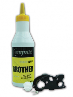 ผงหมึกเติม BROTHER TN-2060,2260,2280+เฟือง คอมพิวท์ (Refill Toner)
