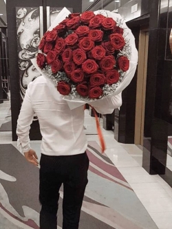 ช่อกุหลาบนอก เกรดพรีเมี่ยม 50ดอก