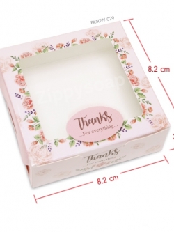 กล่องสบู่ โชว์หน้าสบู่ ลายดอกกุหลาบ 60 ชิ้น