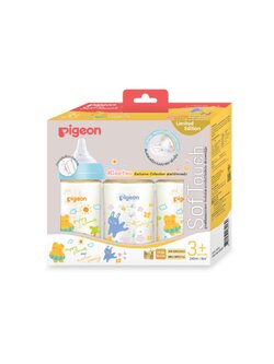 Pigeonขวดนมคอกว้าง 8oz PPSU แพค3ใบ รุ่น Spring&Summer จุก M