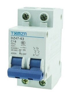 Breaker แบบ MCB AC 16A 400V 2P (TMZ)