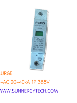 Surge แบบ SPD AC ขนาด 20-40kA 385V 1P (FEO)