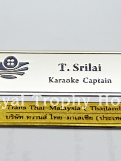 ป้ายชื่อ เข็มกลัดชุบเงินแวว