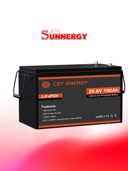 CST ENERGY LiFePO4 24V 100Ah Lithium Iron Phosphate Battery