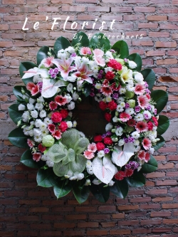 W24 Mix flower Wreath
