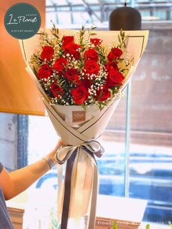 15 Import Red Rose with Frame Paper