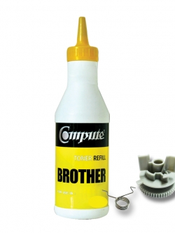 ผงหมึก+เฟือง BROTHER TN351/TN359 คอมพิวท์ Refill Toner (Yellow)