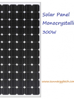 แผงโซล่าเซลล์ ชนิด Mono-Crystalline ขนาด 300W (มอก.)