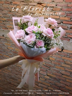 B2019-03 Pink premium rose bouquet fesh flower