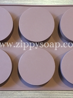 แม่พิมพ์ซิลิโคนวงกลม 6 ช่อง 7*2 cm 70g