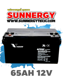แบตเตอรี่ขนาด 65Ah 12V ชนิด Deep Cycle - AGM