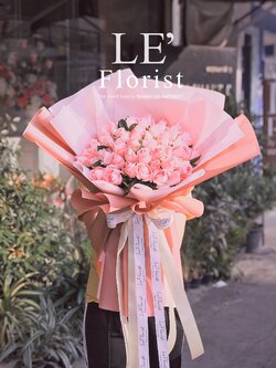55 Thai Pink Roses Bouquet