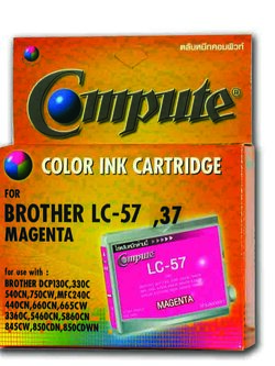 ตลับน้ำหมึกอิงค์เจ็ท คอมพิวท์ For BROTHER LC-57 / LC-37 (Magenta)
