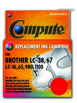 ตลับน้ำหมึกอิงค์เจ็ท คอมพิวท์ For BROTHER LC-38 / LC-67 (Magenta)