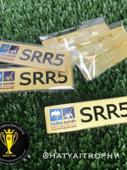 ป้ายชื่อ ทองเหลือง ชุบทอง พื้นทราย