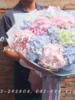 ช่อไฮเดรนเยียโทนพาสเทล ไซส์จัมโบ้