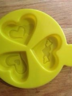 แม่พิมพ์สบู่ รูปหัวใจ 3ช่อง 25g