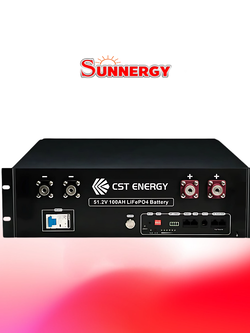 CST ENERGY 51.2V 100Ah LiFePO4 Lithium Battery, 5.12kWh Capacity, Server Rack Battery