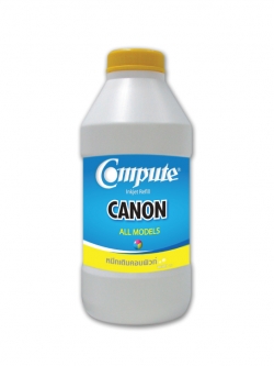 น้ำหมึกเติม (Refill Inkjet) คอมพิวท์ For CANON All model Yellow 1000CC สีเหลือง