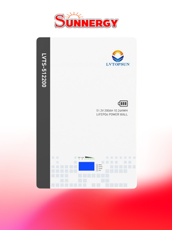 LVTOPSUN LVTS-512200 Battery LiFePO4 แบตเตอรี่โซล่าเซลล์ ชนิดลิเธียมฟอสเฟต 51.2V 200Ah