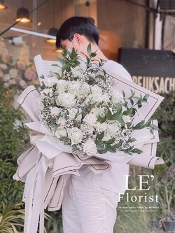 ช่อกุหลาบขาวนำเข้า Import White rose