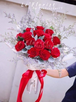 Premium Red Rose Wrapping Marble Paper