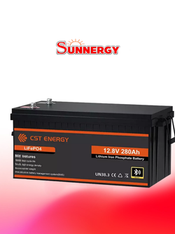CST ENERGY 12.8V 280Ah Deep Cycle LiFePO4 Battery with High-Temp Protection