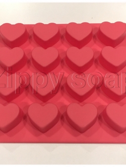 แม่พิมพ์ซิลิโคน หัวใจ 16 ช่อง 10g 3*1.8cm