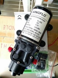 โซล่าปั๊ม ชนิดไดอะแฟรม (Diaphragm) ขนาด 5LPM 12VDC 4.5A 100PSI