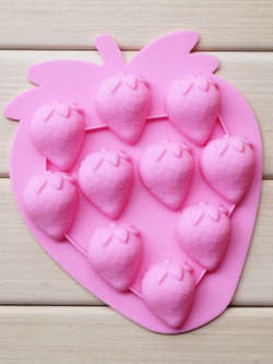 แม่พิมพ์ซิลิโคน รูปสตอเบอรี่ 10 ช่อง