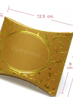 กล่องพาย พิมลายดอกไม้สีทองเข้ม 20 ชิ้น