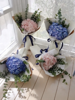 ช่อไฮเดรนเยีย ห่อสไตล์เกาหลี