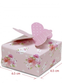 กล่องสบู่กระดาษ ลายดอกไม้ 60 ชิ้น 6.5*6.5*3 cm