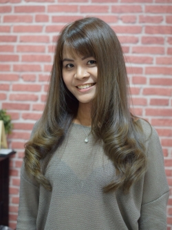 บริการทำสี น้ำตาลประกายเขียวหม่นเทา