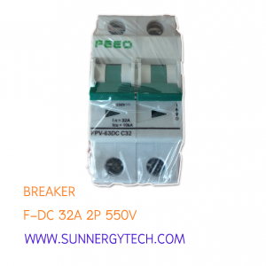 Breaker แบบ MCB DC ขนาด 32A 550V 2P (FEO)