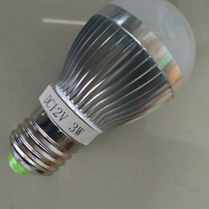 หลอดไฟ LED E27 Bulb ขนาด 3W 12V 6000K AL