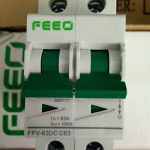 Breaker แบบ MCB DC ขนาด 63A 550V 2P (FEO)