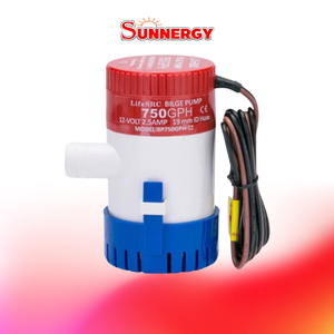 โซล่าปั๊ม (Solar Pump) ยี่ห้อ Bilge ขนาด 750GPH 24V