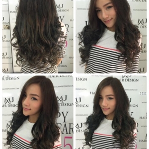 รีวิวลูกค้าทำสี บรอนน้ำเงินประการเทา สีแฟชั่นสุดฮิตปีนี้