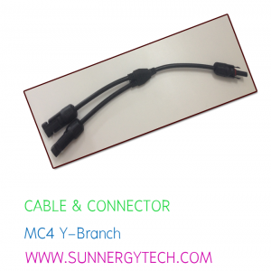 Cable & Connector (ตัวเชื่อมสายไฟ) แบบ MC4 -Y ฺBranch