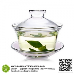 ก้ายหว่าน แก้วชาพร้อมฝาปิดและจานรอง Gaiwan Tea Cup