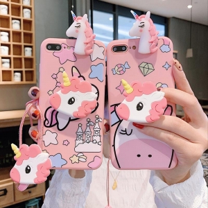 Case OPPO F9 / Pre-Order * Amorus 3D ยูนิคอร์น Decor เคสโทรศัพท์ kickstand *