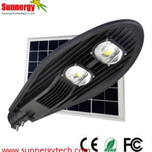 โคมไฟ Solar Street Light ขนาด 40W พร้อมแผงโซล่าเซลล์ 55W