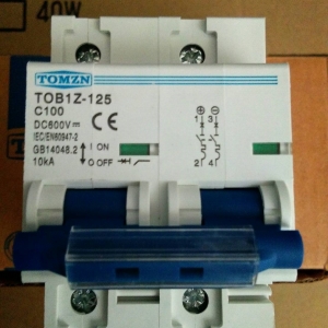 Breaker แบบ MCB DC ขนาด 100A 600V 2P (TMZ)