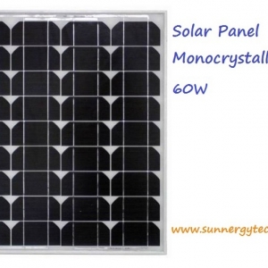 แผงโซล่าเซลล์ ชนิด Mono-Crystalline ขนาด 60W